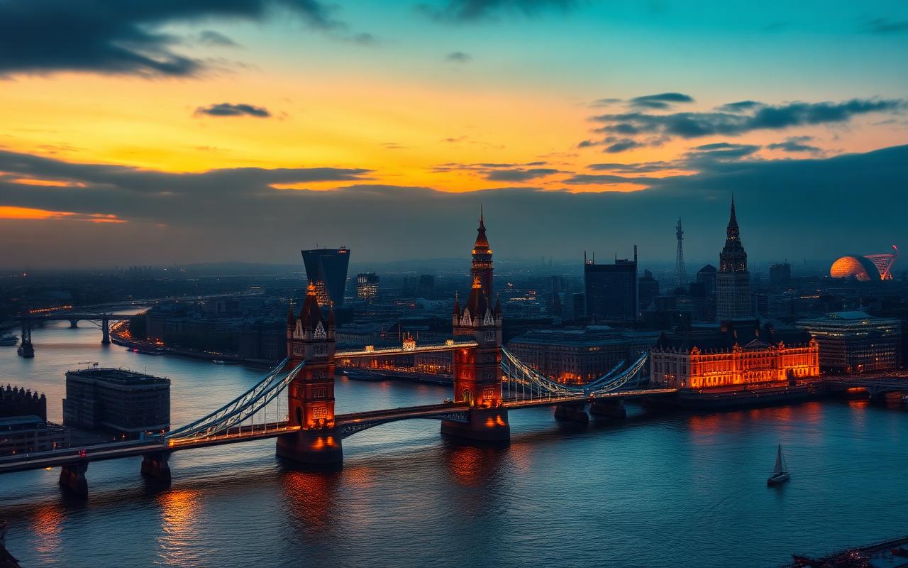 London city skyline — private jet charter destination
