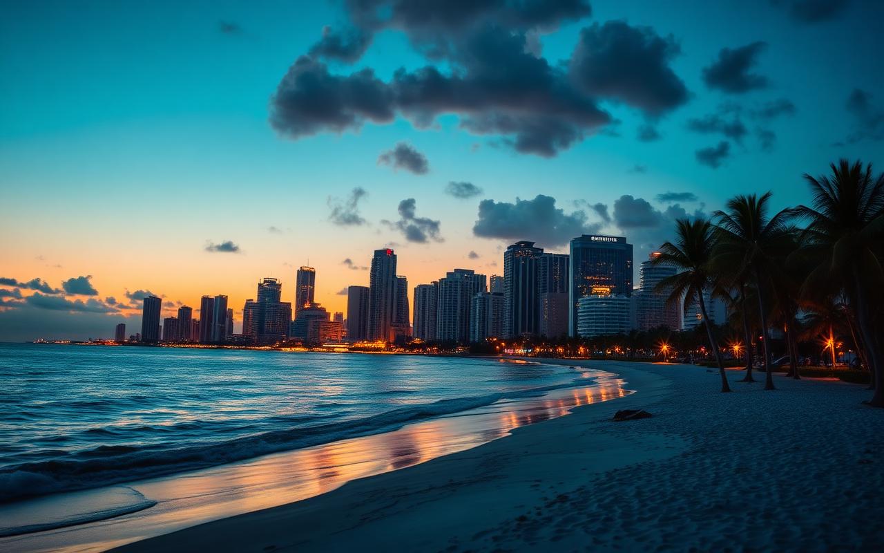 Miami city skyline — private jet charter destination