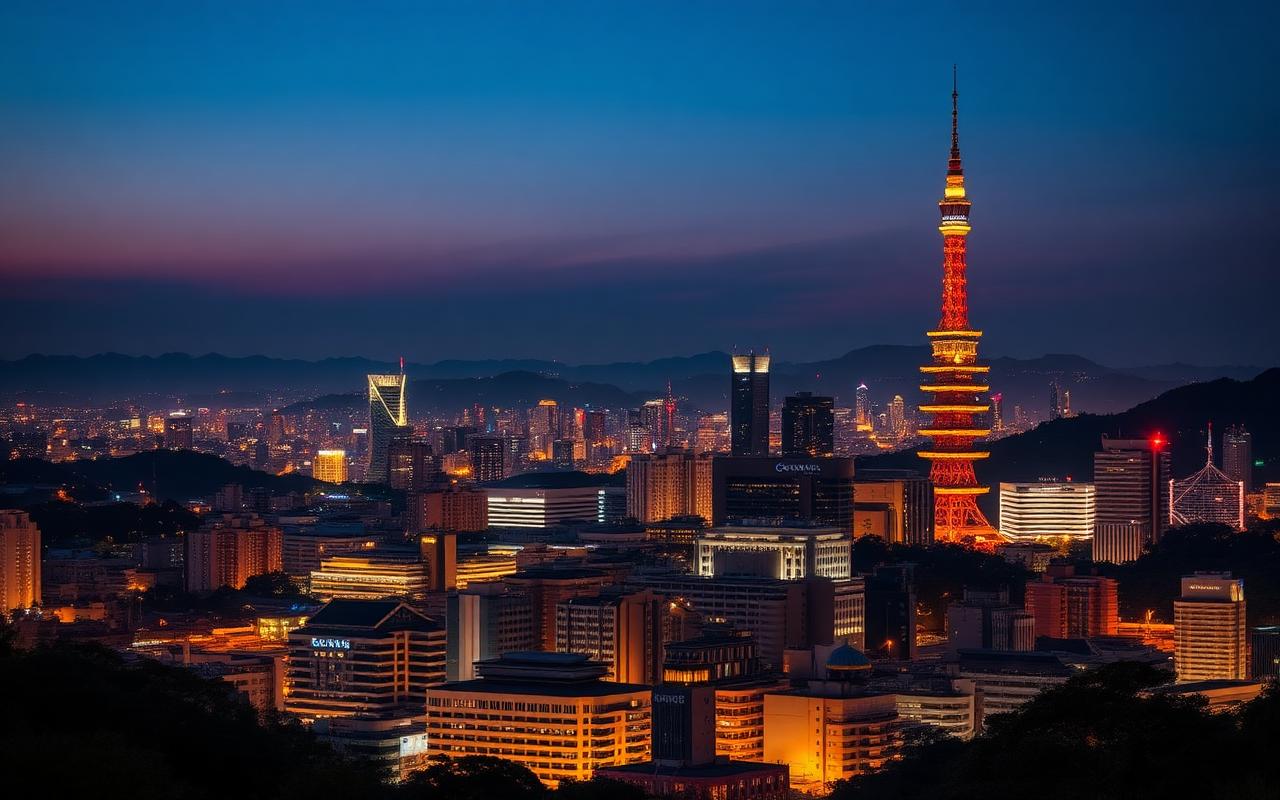 Seoul city skyline — private jet charter destination
